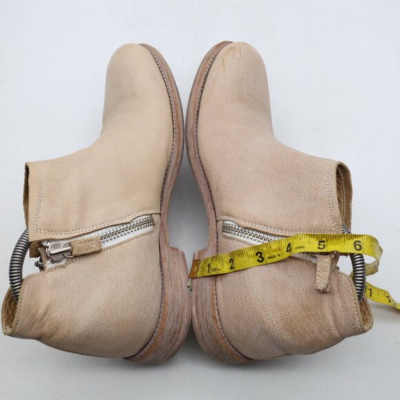 Cinzia Araia Ankle Boots Women's EU Size 42 Zip Shoes Cream Leather - Picture 6 of 11